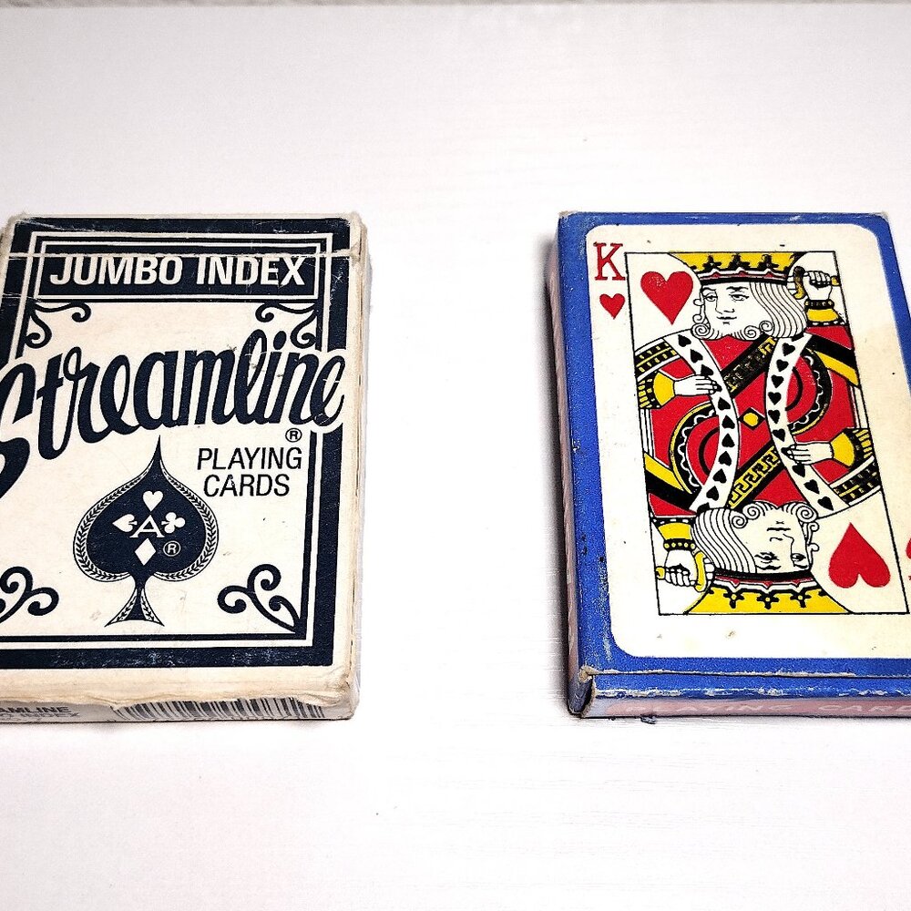 2 Decks of Playing Cards, Streamline Jumbo Index & a Generic Deck of Cards
